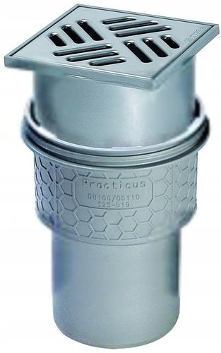 KESSEL Wpust Practicus DN100, odpływ pionowy, kratką 120x120 nierdzewną