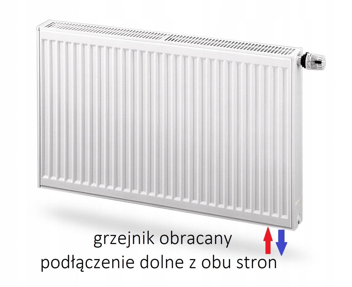 POLSKI GRZEJNIK STALOWY PURMO 9005 CV21 300x1400 V 21 dolny RAL 9005 CZARNY