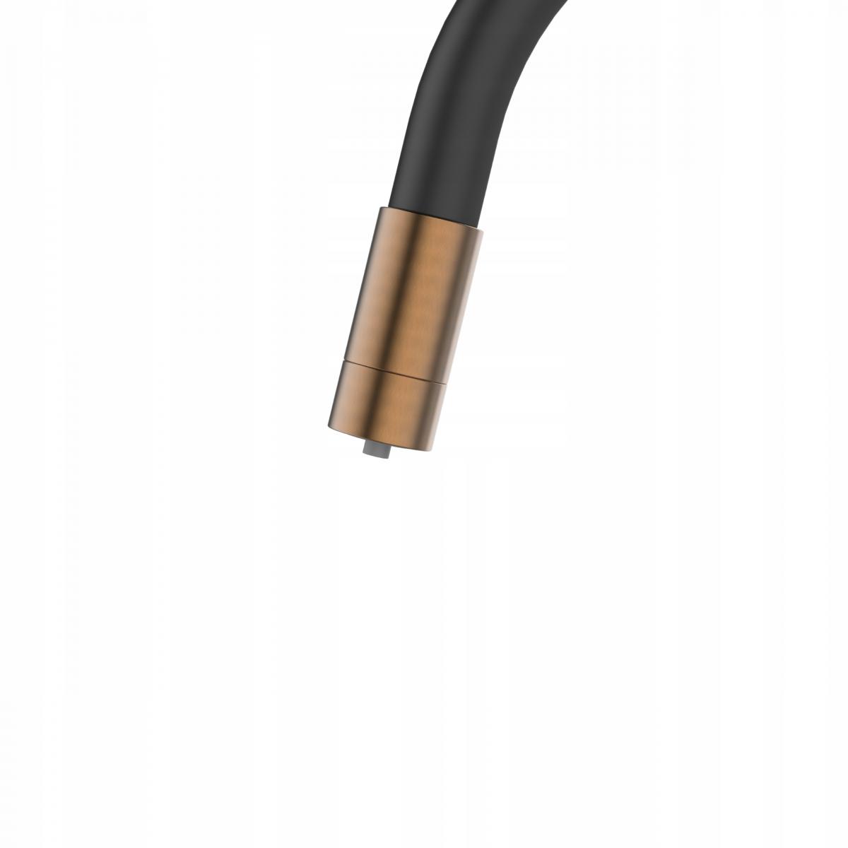 INVENA BATERIA ZLEWOZMYWAKOWA Z FILTREM GLAMOUR TREND, MIEDŹ / CZARNA