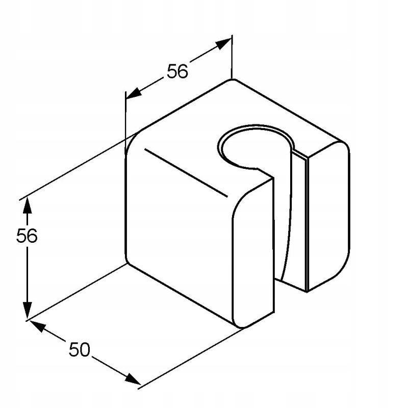 Uchwyt natryskowy ścienny KLUDI A-QA 56 x 56 x 50 mm chrom