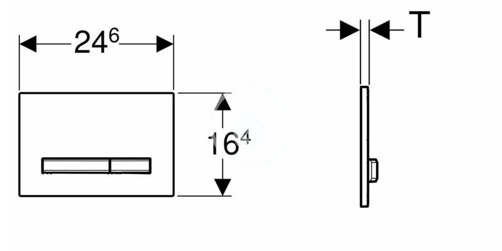 Przycisk uruchamiający GEBERIT Sigma50 przedni z mosiądzu chrom błyszczący