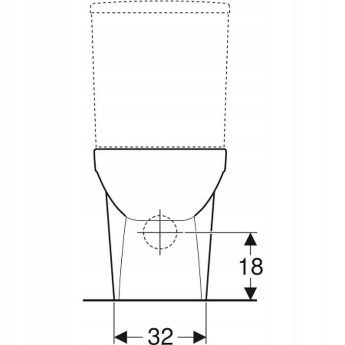 Miska stojąca WC Selnova Square do spłuczki nasadzanej, lejowa, B35 cm, H40