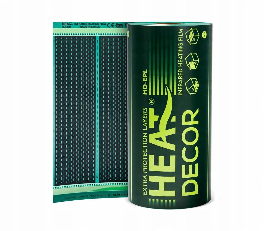 HEAT DECOR Folia grzewcza HD-EPL 140 W/m2 - szerokość 50 cm - rolka 75 mb