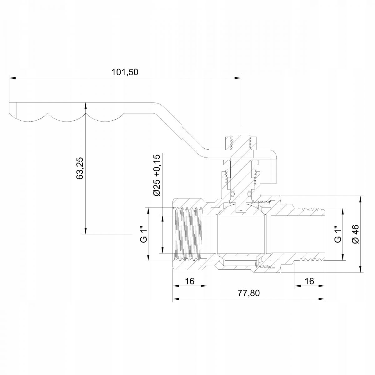 INVENA ZAWÓR KULOWY WODNY WZ TYP CIĘŻKI GLADIATOR PROV 1