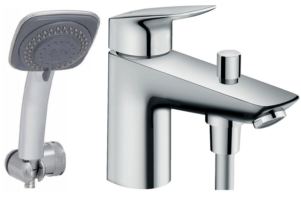 Bateria wannowo-prysznicowa jednouchwytowa nawannowa Hansgrohe Logis