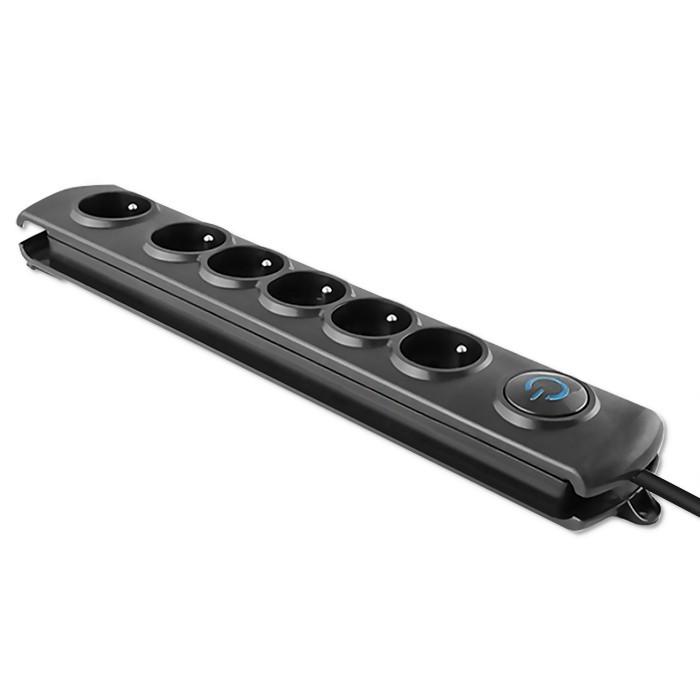 QOLTEC Listwa antyprzepięciowa Quick Switch 6 gniazd 3m