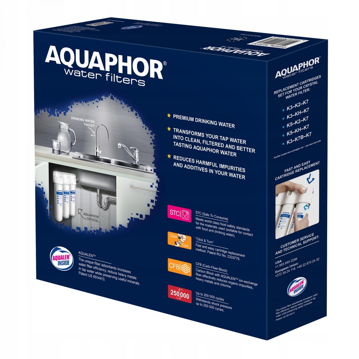 AQUAPHOR Filtr Kryształ HA filtrujący i zmiękczający wodę (K5, K4, K7)