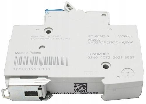 HAGER Rozłącznik izolacyjny modułowy 2P 25A 230V