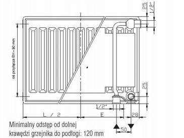 Grzejnik DESIGN STYLE CV22 900x600 typ RAMO V 22 Lewy 48h