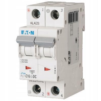 EATON Wyłącznik nadprądowy 10kA DC PL7-C16/2-DC