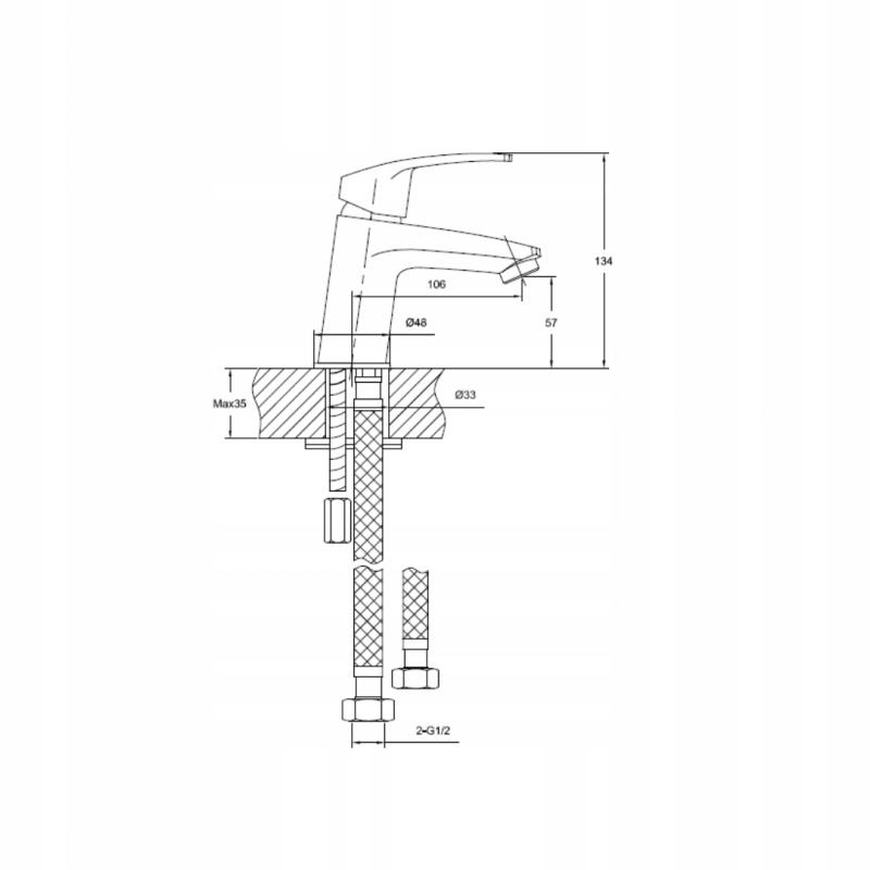 INVENA BATERIA UMYWALKOWA MALTA CHROM