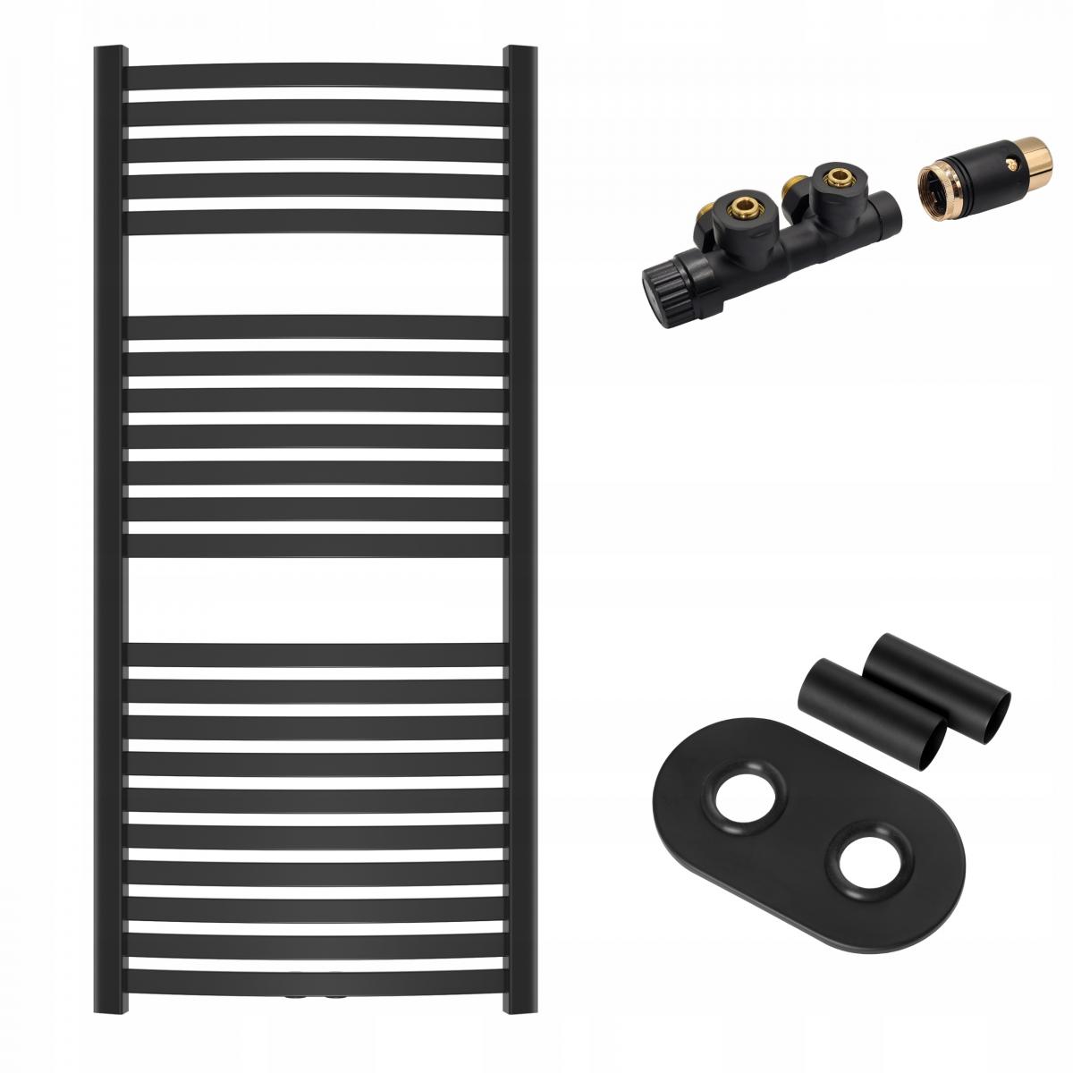 INVENA GRZEJNIK ŁAZ 540X1200 + KPL. DUOPLEX + MASKOWNICA PODW- CZARNO-ZŁOTY