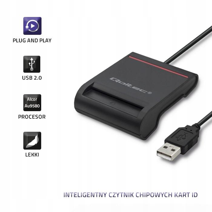 Inteligentny czytnik chipowych kart ID, USB 2.0, Plug&Play SCR-0642, 50642