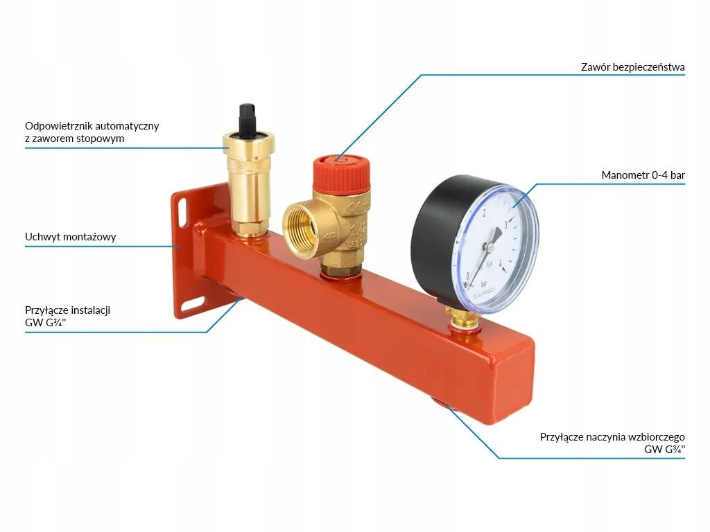 Grupa bezpieczeństwa Afriso BSS do instalacji C.O 9061000 48h
