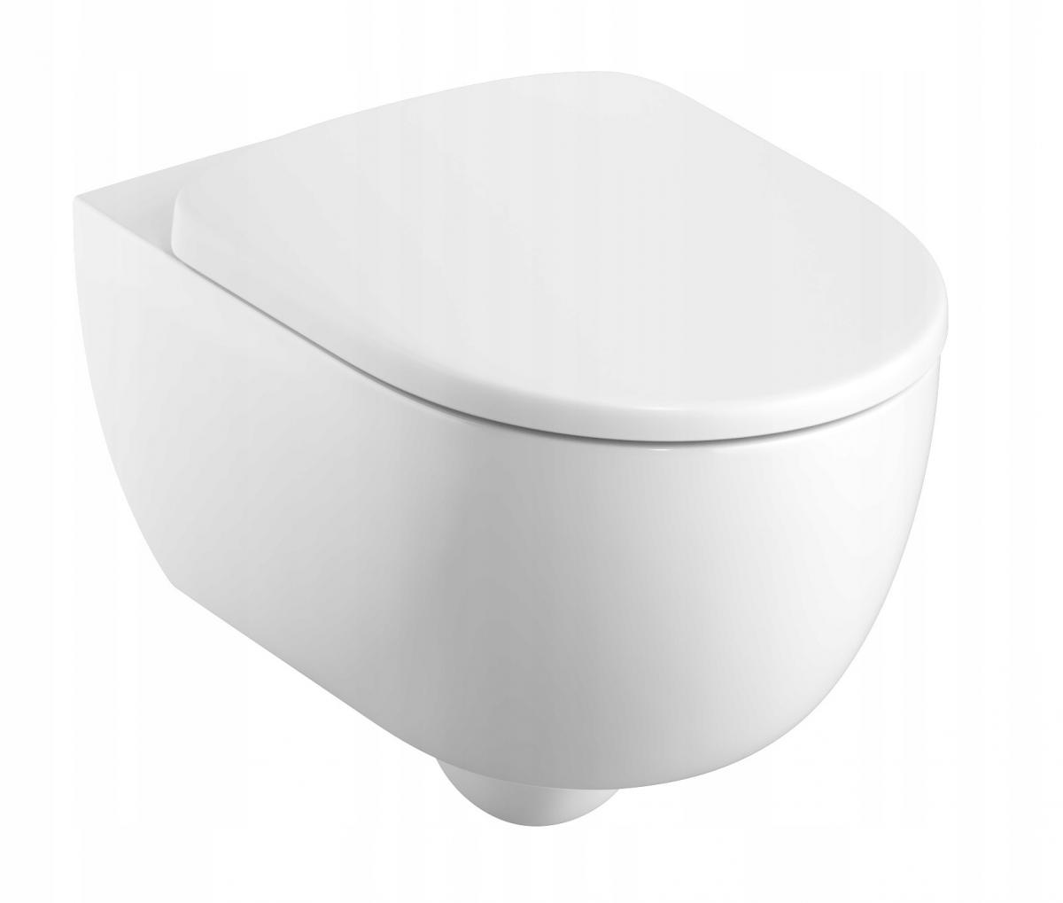 Miska wisząca WC Selnova, Lejowa, B35.5 cm, H37 cm, T53 cm, podwyższona, uk