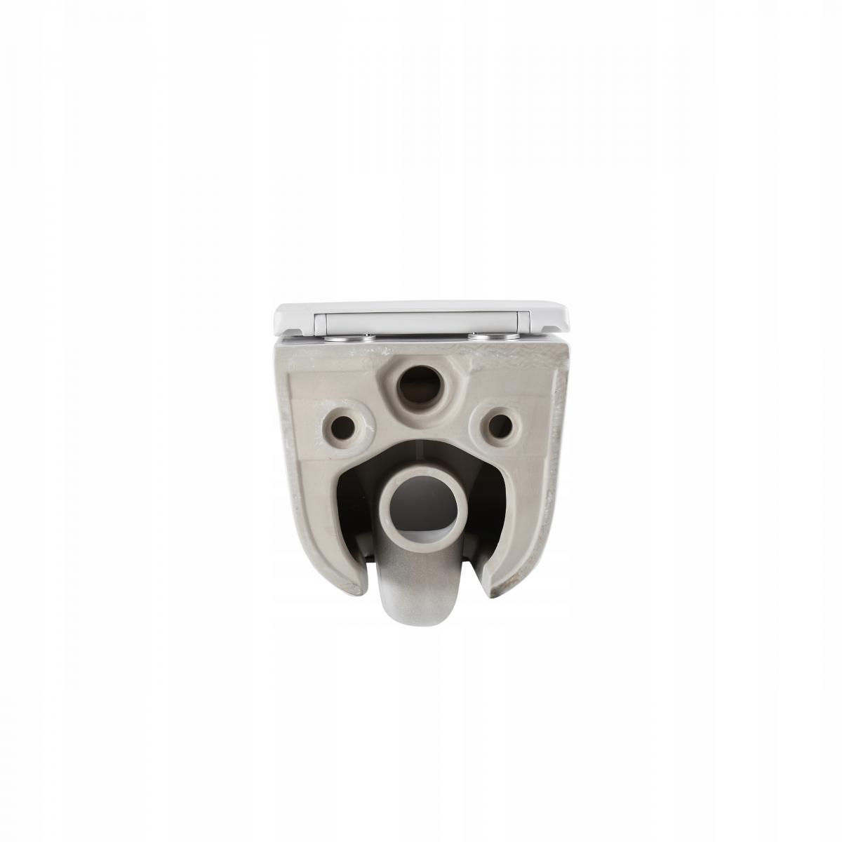 INVENA MISKA WC PODWIESZANA, QFS, MALAGA KWADRATOWA, Z DESKĄ WOLNOOPADAJĄCĄ