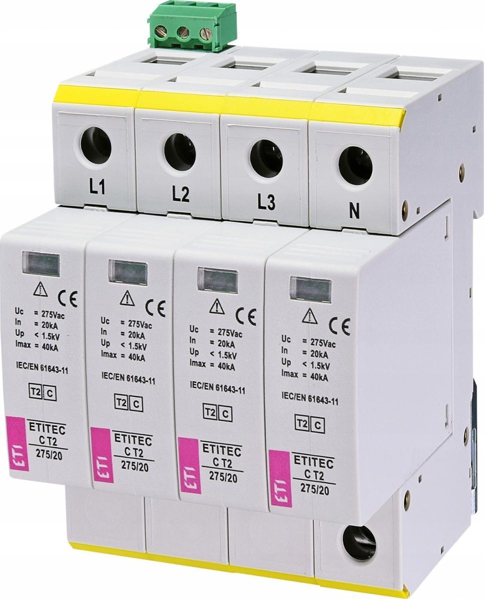 ETI Ogranicznik przepięć T2 (C) ETITEC C T2 275/20 4+0 RC