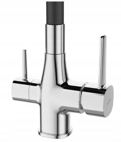 INVENA BATERIA ZLEWOZMYWAKOWA Z FILTREM GLAMOUR TREND, CHROM / CZARNA