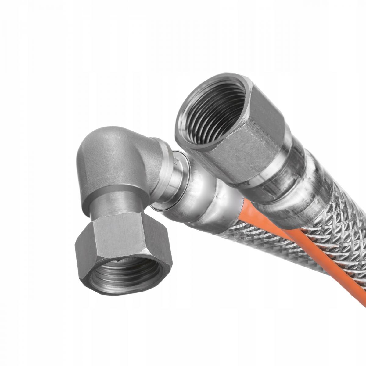 INVENA PRZEWÓD DO GAZU W OSŁONIE PVC Z KOLANKIEM -125CM