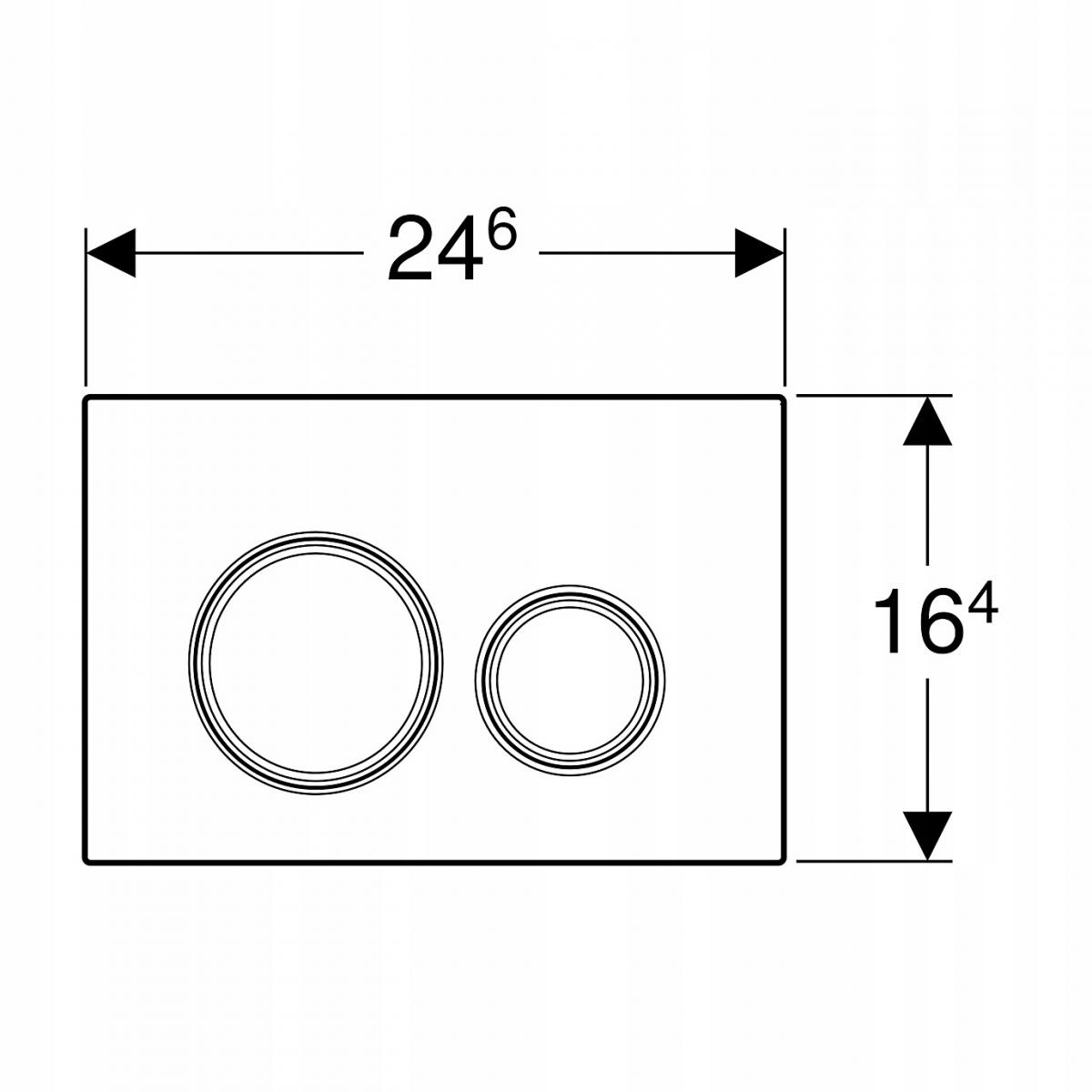 Przycisk uruchamiający GEBERIT Sigma50 okrągły przedni szklany biały