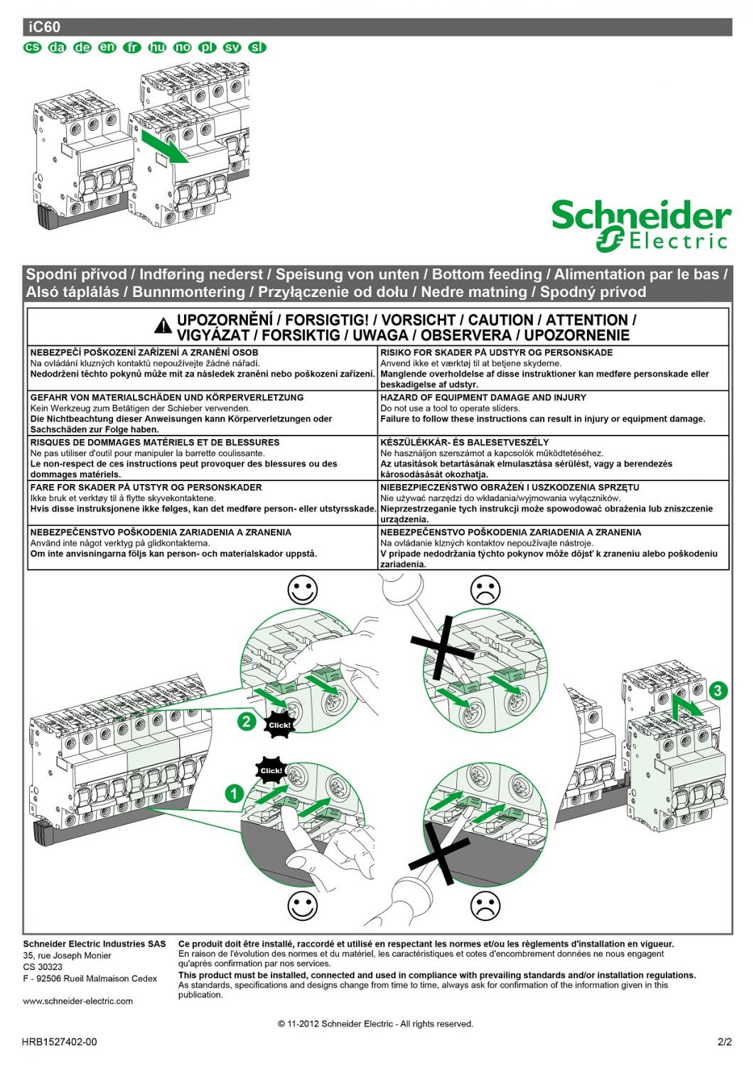 SCHNEIDER ELECTRIC Wyłącznik nadprądowy iC60N-C6-3 C 6A 3-biegunowy