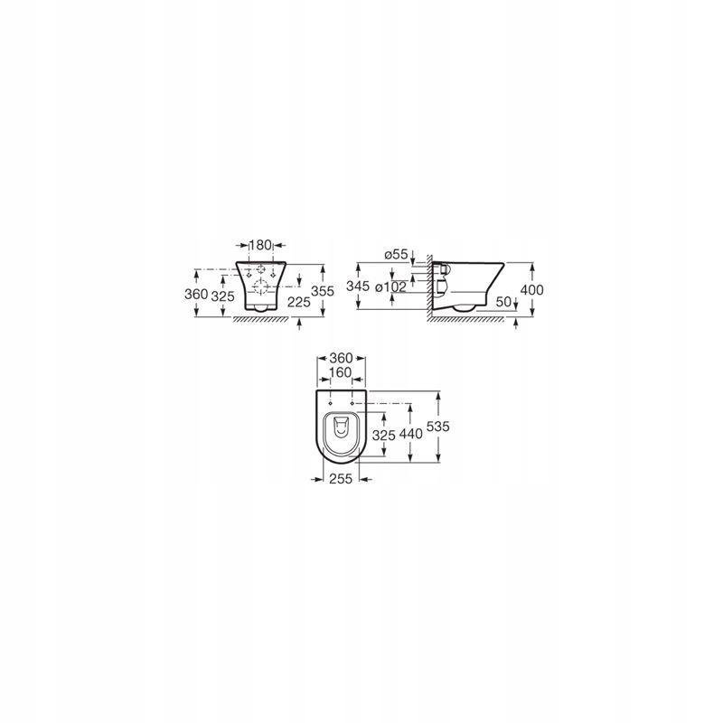 ROCA Miska wisząca WC Nexo WC Rimless