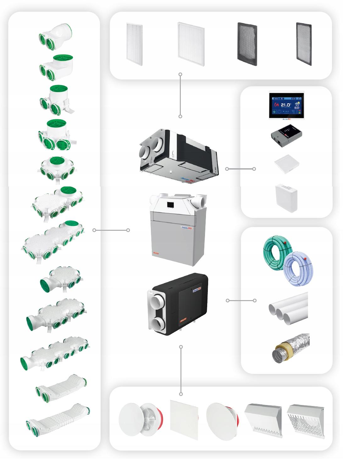 AWENTA Wyrzutnia ścienna metalowa fi200, biały