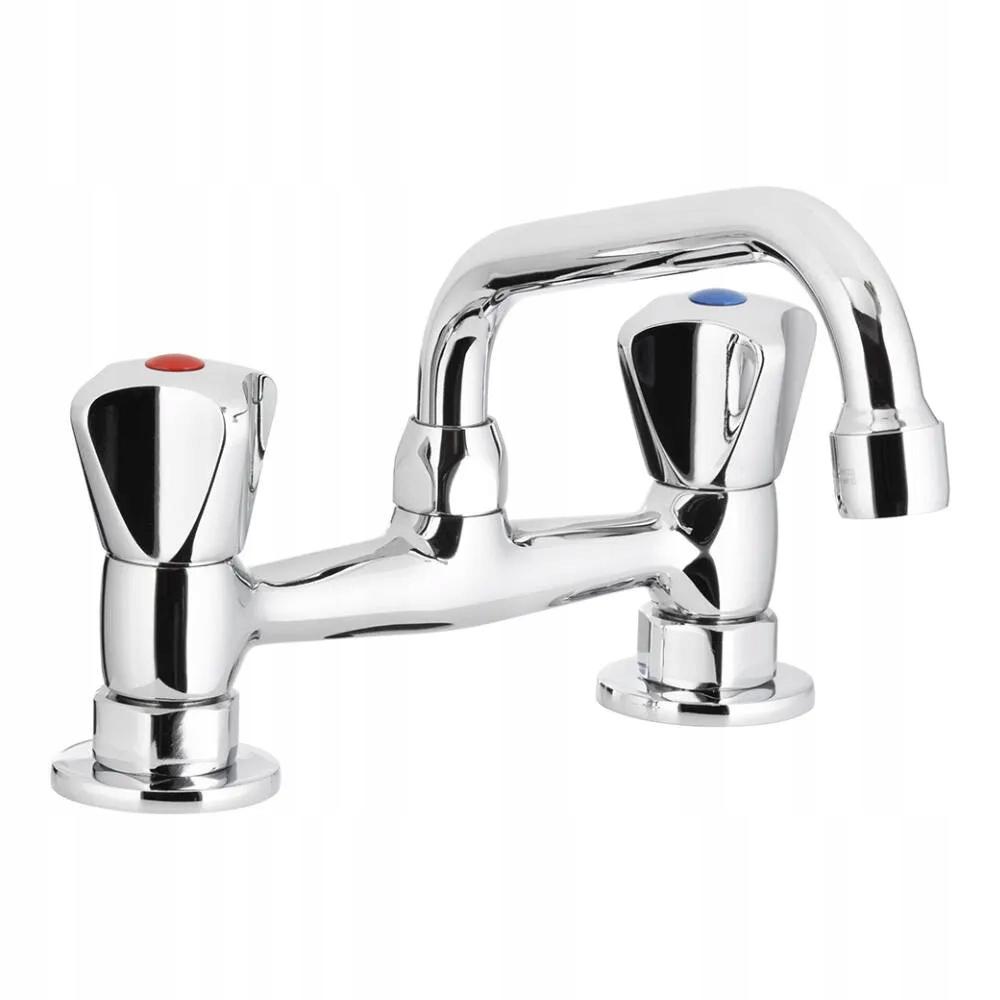 Bateria umywalkowa stojąca VEDO ALETTA NERO 1-uchwyt. 1-otw. czarna mat