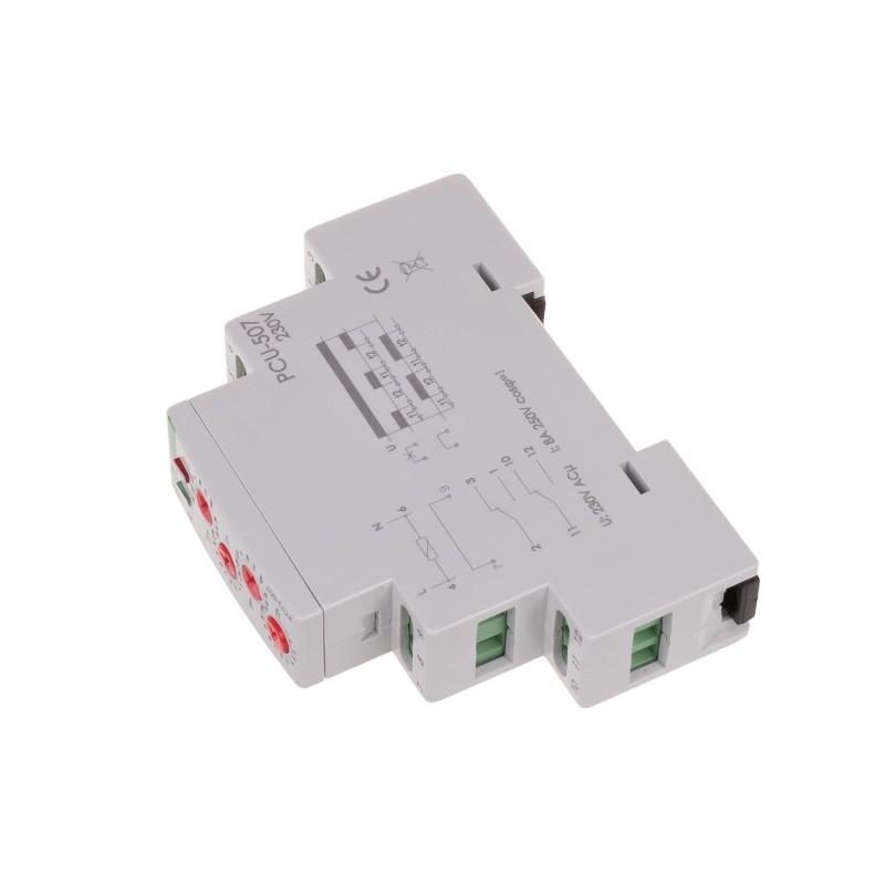 Przekaźnik czasowy PCU-507 wielofunkcyjny, dwa niezależne czasy T1 i T2, st