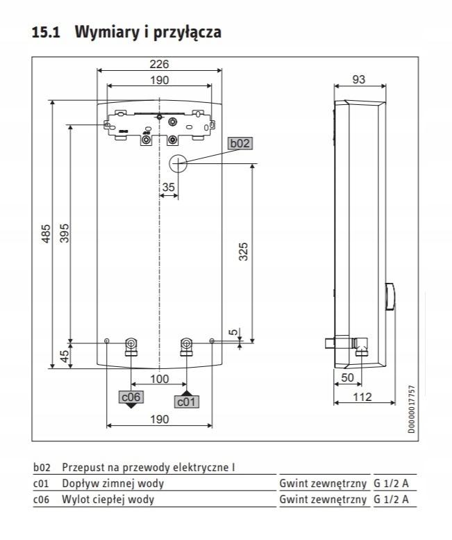 Podgrzewacz elektryczny przepływowy 24 kW STIEBEL ELTRON PEY 18/21/24