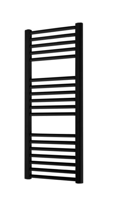 Polski grzejnik łazienkowy LUXRAD BASIC 120x40 podł. dolne CZARNY 48h
