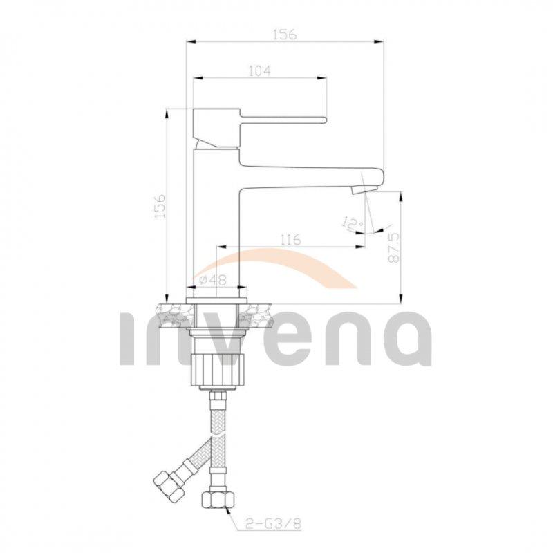 Bateria umywalkowa INVENA GLAMOUR CHROM 48h