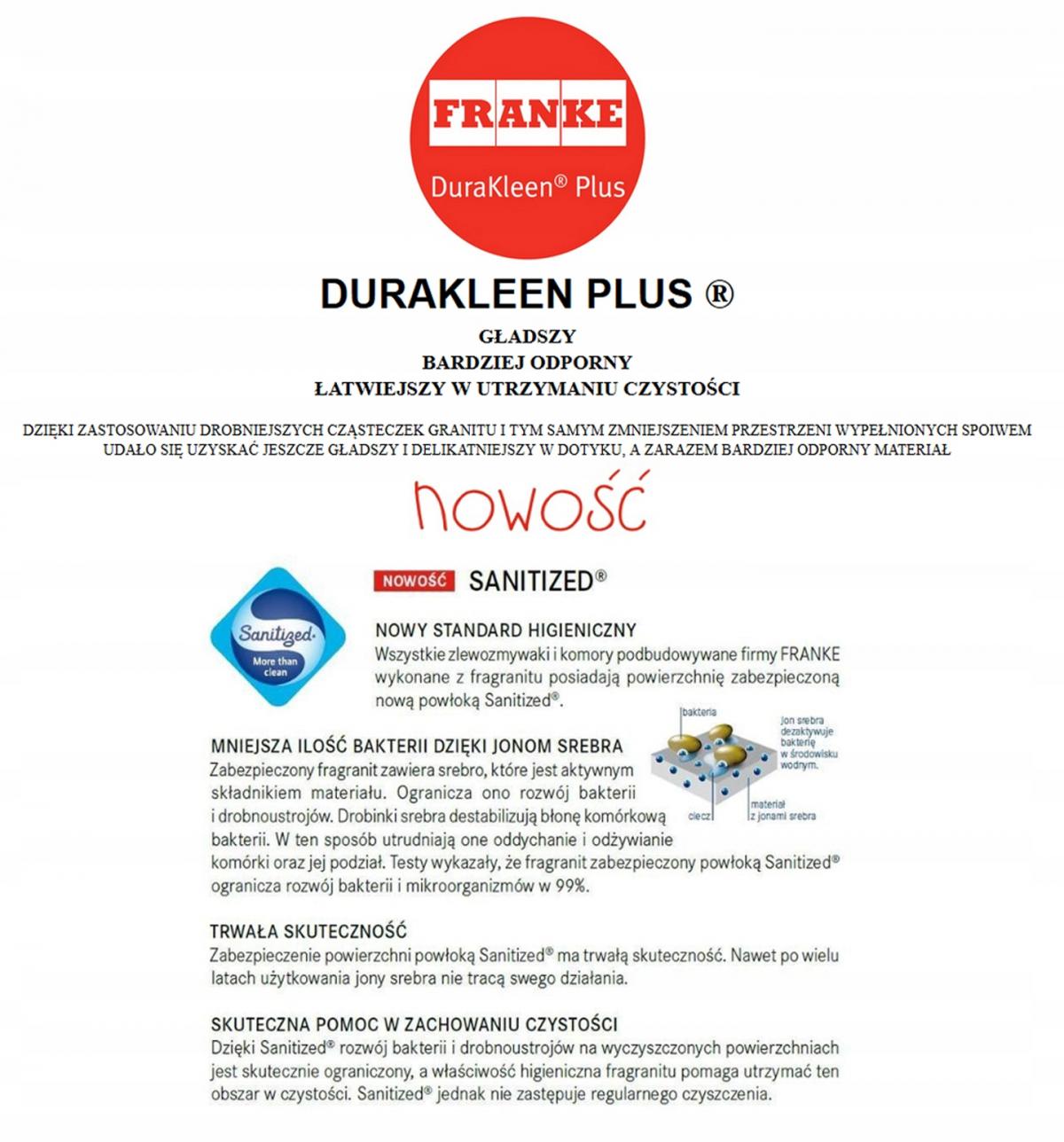 FRANKE Zlewozmywak wbudowywany Fragranit+ Maris MRG 610-37 Orzechowy