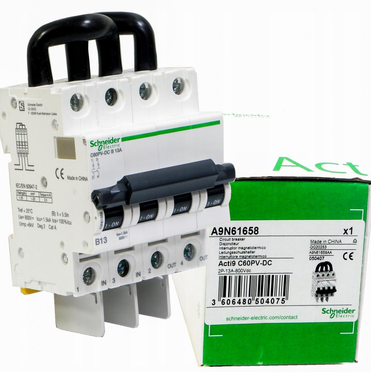 SCHNEIDER ELECTRIC Wyłącznik nadprądowy C60PV-DC-13 13A 2-biegunowy