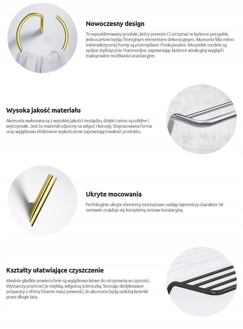 DEANTE Wieszak na ręcznik ścienny - okrągły Silia, nero