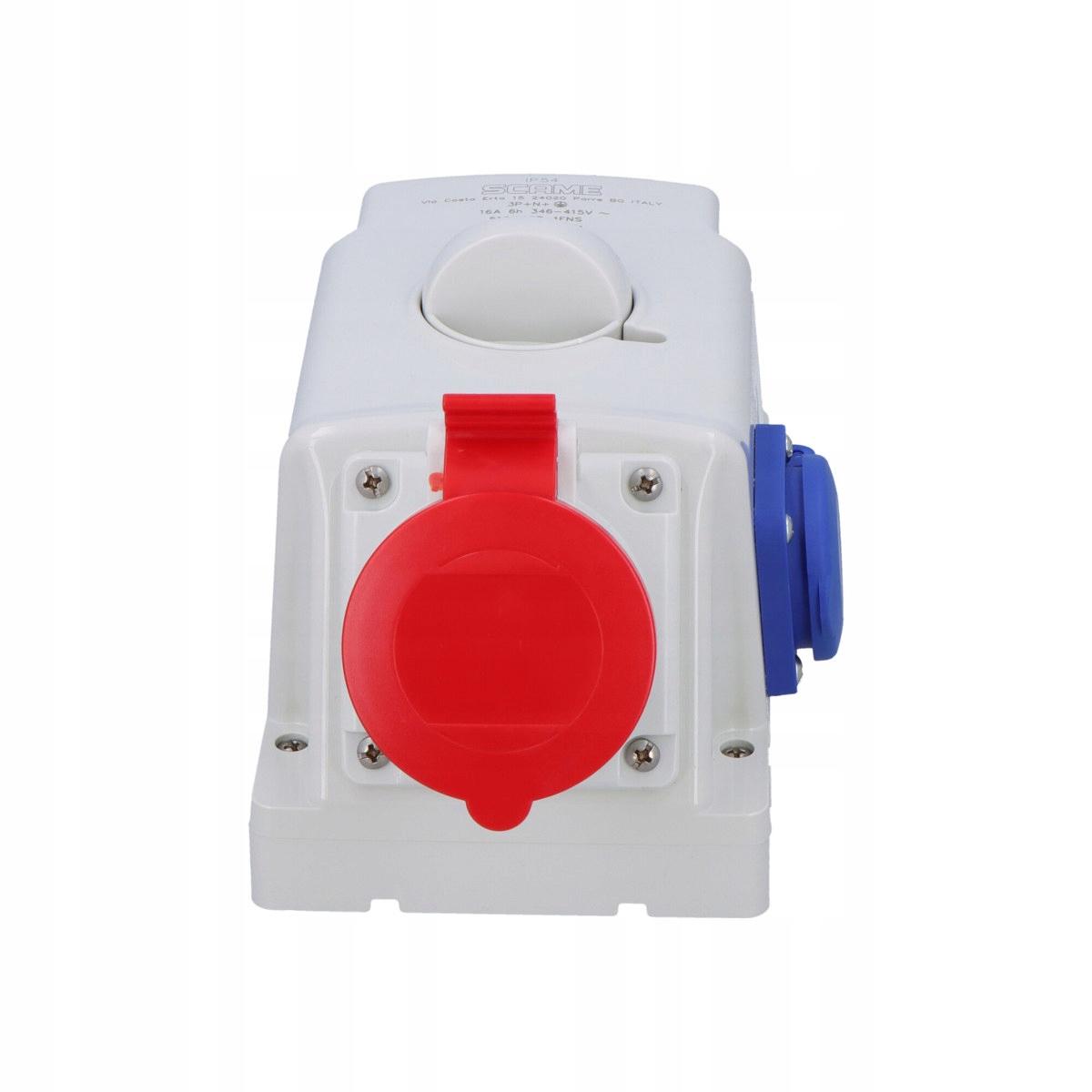 SCAME Gniazdo natynkowe OPTIMA-COMBI 3P+N+E 16A + 230V z wyłącznikiem 0-1