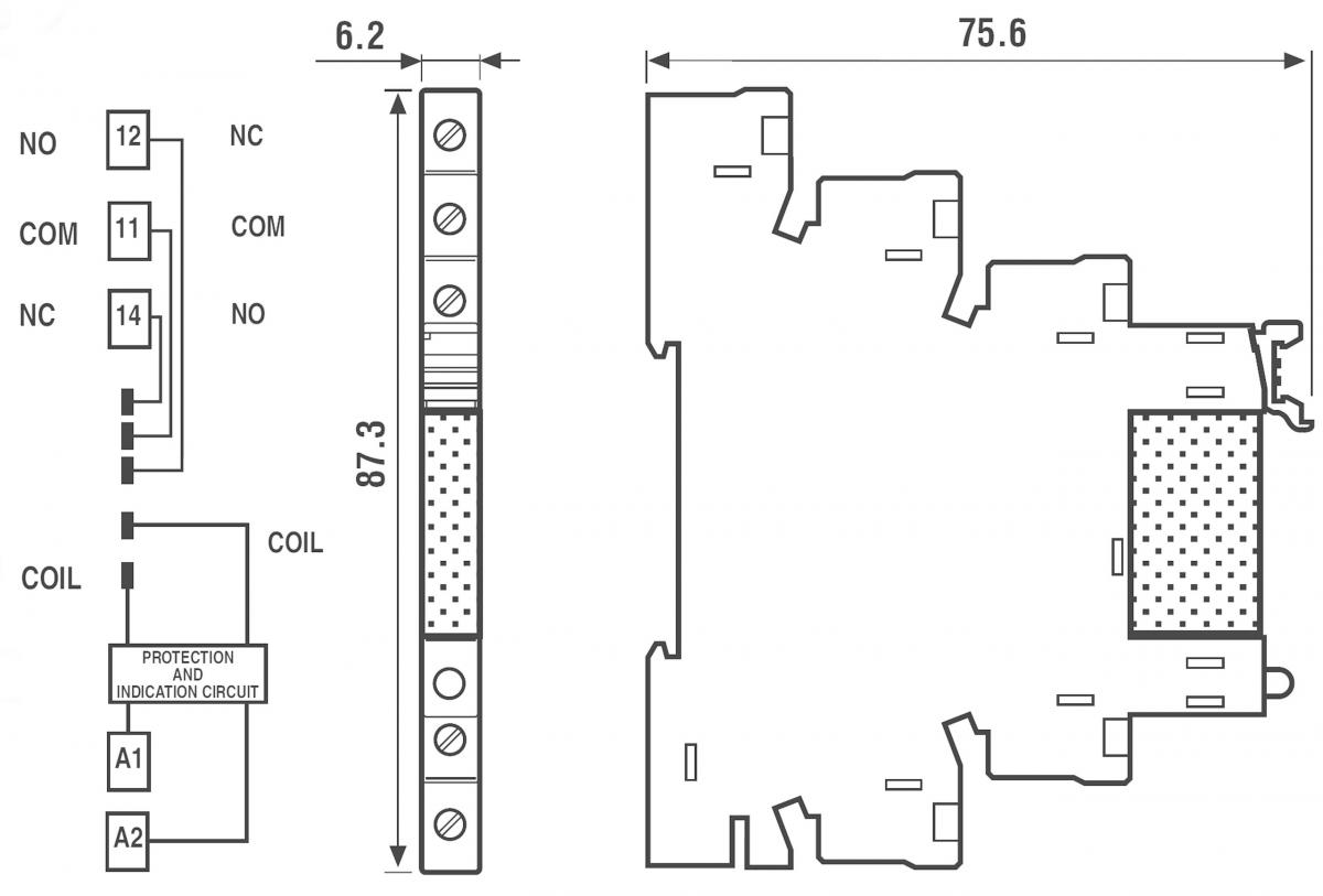 FINDER Przekaźnikowy moduł sprzęgający 1P 6A 24V DC