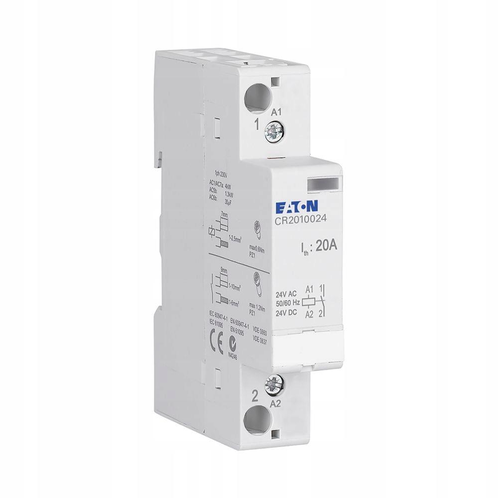 EATON Stycznik instalacyjny, 20A, 24V AC/DC, 1NO CR2010024