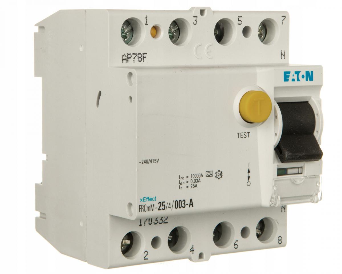 EATON Wyłącznik różnicowoprądowy typ A 4-biegunowy FRCmM-25/4/003-A