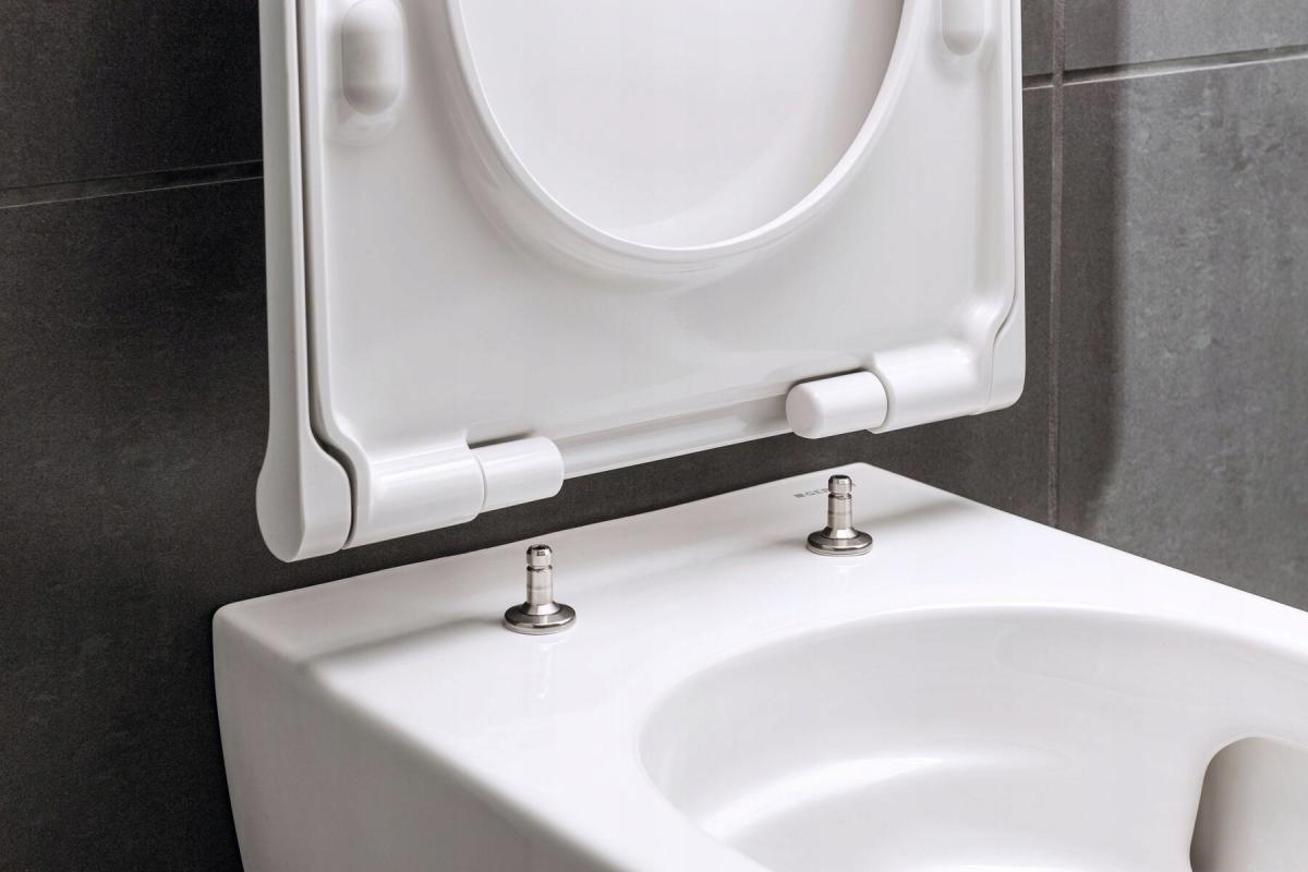 Zestaw wiszącej miski WC Acanto, lejowa, B36 cm, H38.5 cm, T53 cm, ukryte m