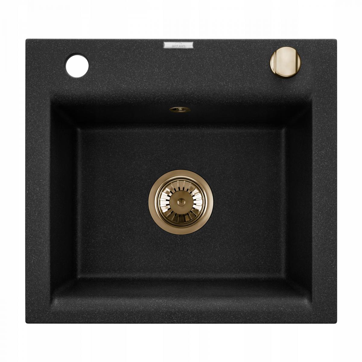 INVENA ZLEWOZ GRANIT 1K TESALIA W ZES ZE ZŁOTĄ BZ GLAMOUR SYF ZŁOTY