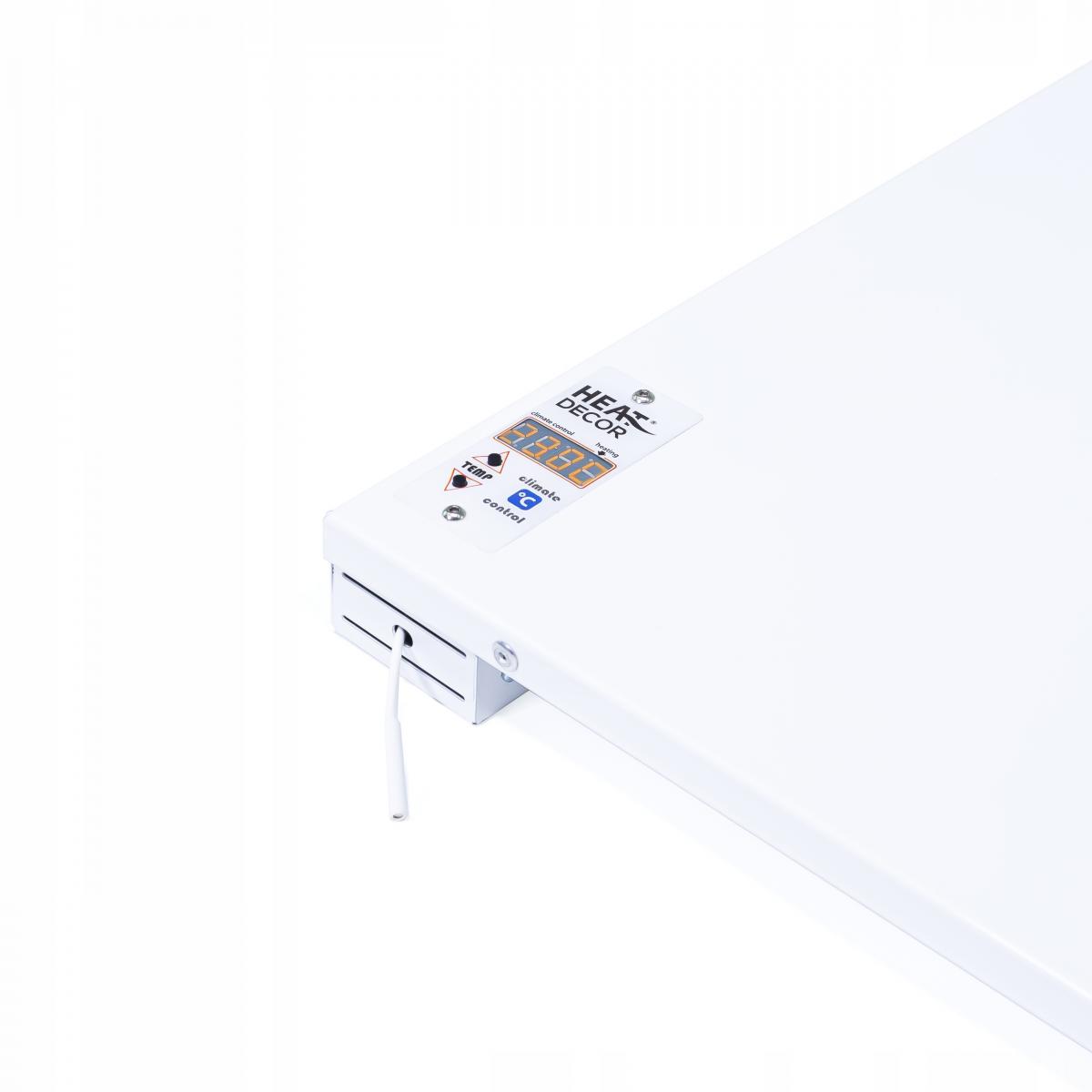 Grzejnik stalowy HD-WAVE STEEL z termostatem, moc 400 W - biały