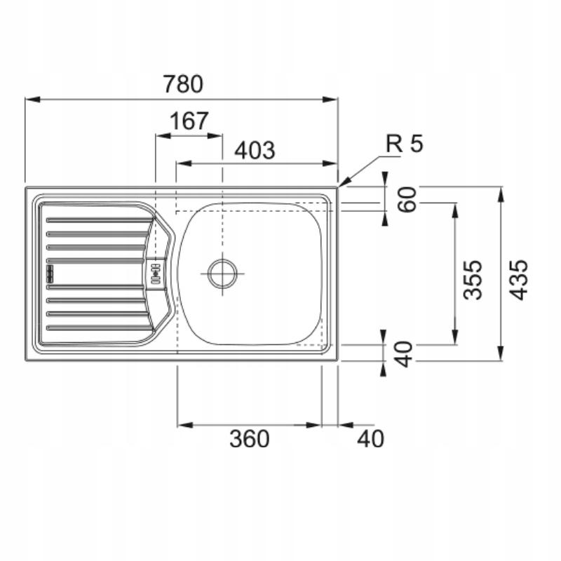Franke Zlewozmywak Eurostar 78x43,5 1 1/2 LEN 48h