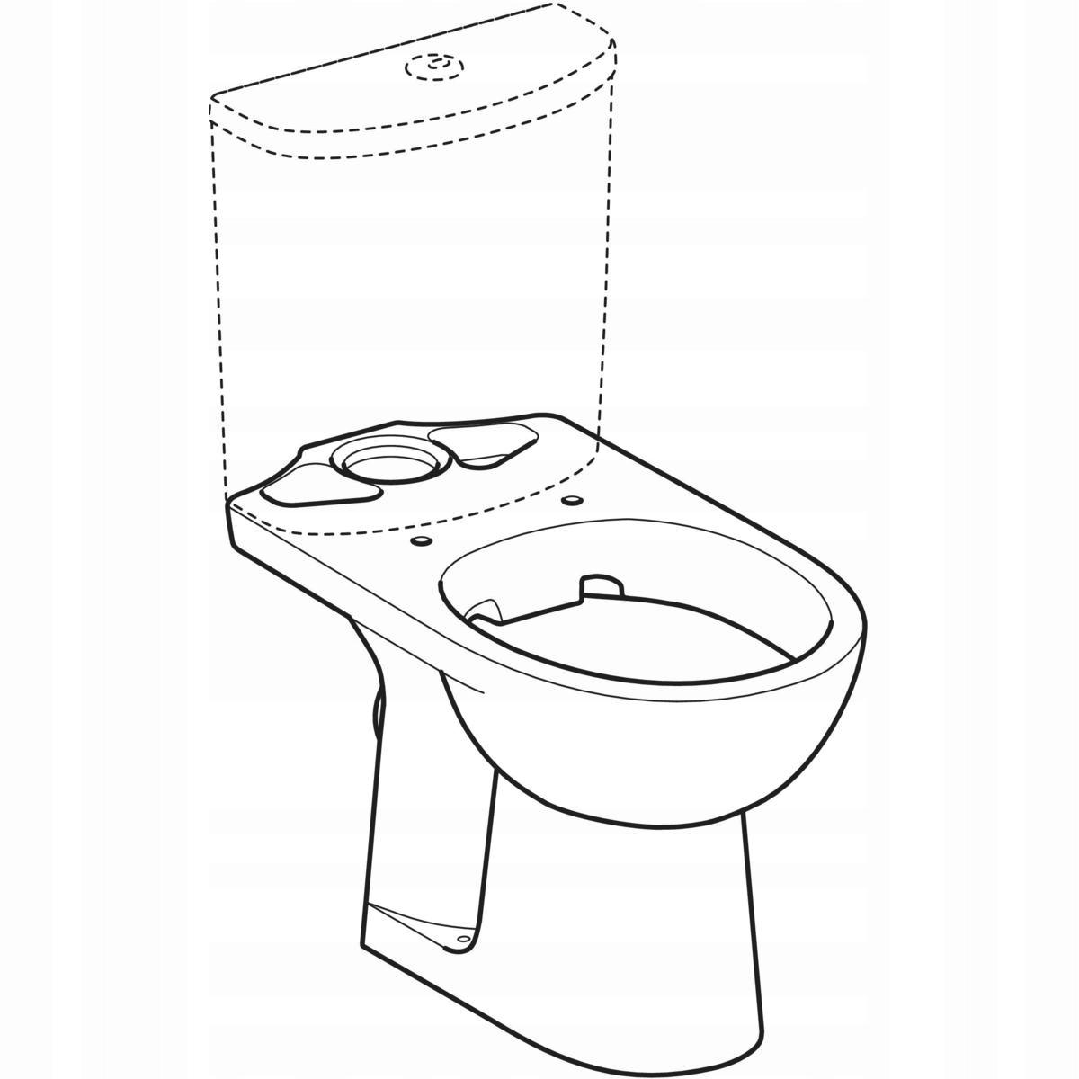 Miska stojąca WC Selnova do spłuczki nasadzanej, lejowa, B35.6 cm, H39 cm,