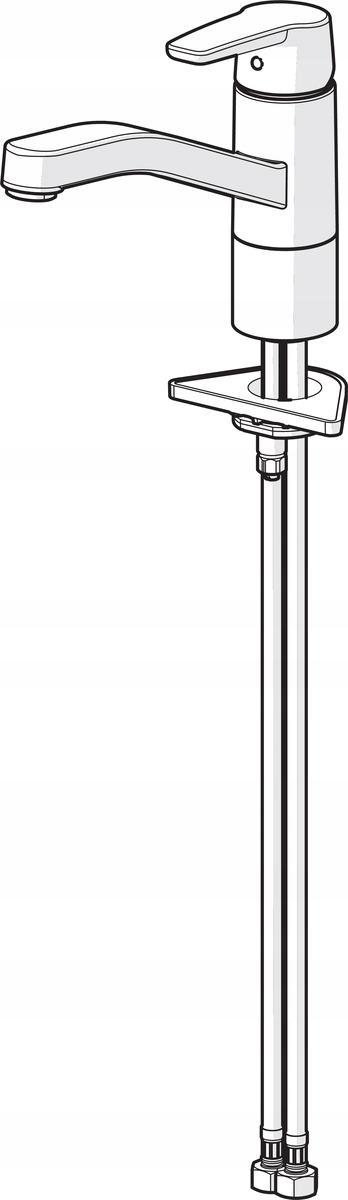 Bateria zlewozmywak stojąca podokienna ARMATURA KRAKÓW ONYKS chrom