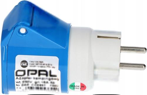 Adapter kempingowy wtyk 230V Uni-schuko, gniazdo przemysłowe 16A/3P, OPAL K