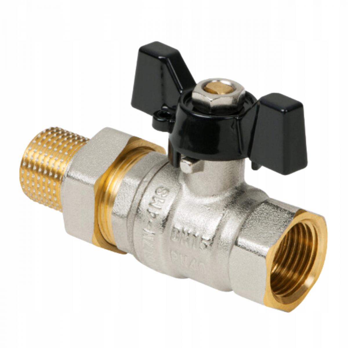 INVENA ZAWÓR KULOWY WODNY ZE ŚRUB. Z MOTYL. TYP CIĘŻKI GLADIATOR PROV 3/4