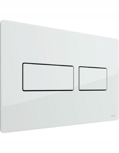 Przycisk spłukujący TECE solid podwójny do WC biały połysk 220x150x6 mm