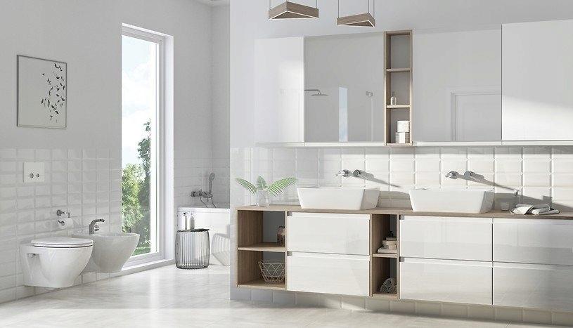 CERSANIT Zestaw 975 Moduo 80 biała (szafka + umywalka)