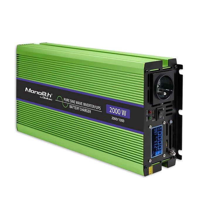 Przetwornica napięcia Monolith | ładowanie baterii | UPS | 1000W | 2000W |
